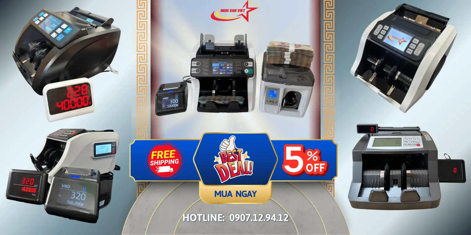 Máy đếm tiền Ngôi Sao Việt chính hãng